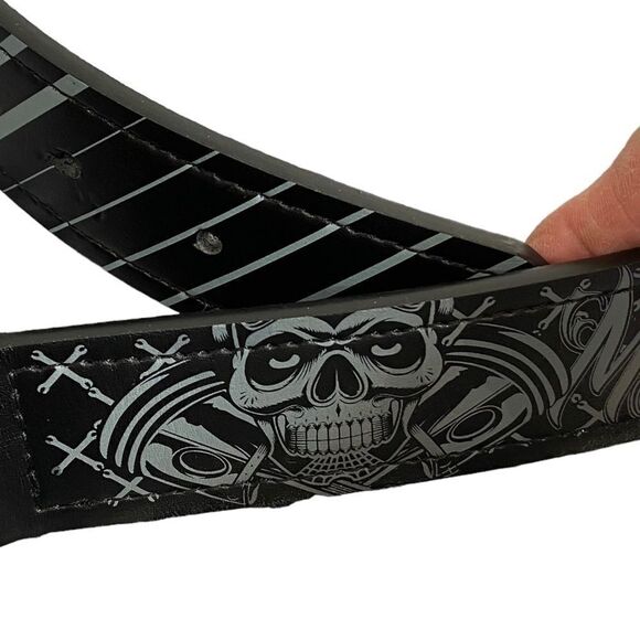 MAC TOOLS - LEATHER BLACK & GRAY BELT - FITS 28-33” - GOOD CONDITION - S5 - Picture 3 of 8